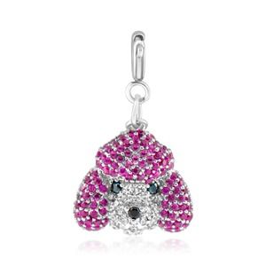 Cubic Zirconia Puppy Charm